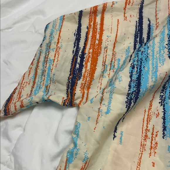 SHEIN Shirt with Orange and Blue Stripes - Picture 3 of 7